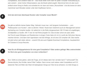 Interview on Wegotmusic.de 2/3